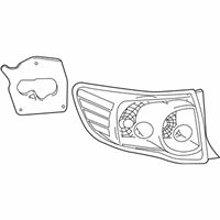 Toyota Corolla Tail Light - 81551-12A50 Combination Lamp Assy, Passenger Side