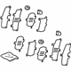 Toyota 04945-33300 Shim Kit, Anti Squeal, Front