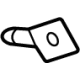 Toyota 64827-0E010 Reveal Molding Lower Clip, Passenger Side