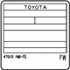 Toyota 11298-47040 Emission Label