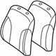 Toyota 71558-52E60-B0 Seat Back, Gray, Passenger Side