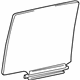 Toyota 68113-35060 Moveable Glass, Gray, Passenger Side
