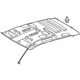 Toyota 63310-0C952-B1 Headliner, Gray