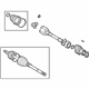 Toyota 43410-12821 Axle Assembly, Front Passenger Side