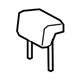 Toyota 71960-0C220-C0 Headrest, Center, Black, Rear