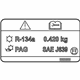 Toyota 88723-WB001 A/C Label