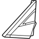 Toyota 60117-42050 Corner Molding, Black, Upper Passenger Side