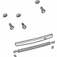 Toyota 76801-02350-A0 License Molding, White, Rear