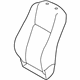 Toyota 71074-0E280-B1 Seat Back Cover, Gray, Driver Side