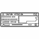 Toyota 88723-02250 Label, Cooler Service Caution
