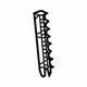 Toyota 62417-0C030 Upper Center Pillar Trim Pad, Passenger Side