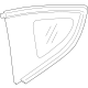 Toyota SU003-G0036 Quarter Glass, Passenger Side