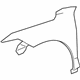 Toyota 53801-07050 Fender, Front Passenger Side
