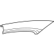 Toyota 61017-47030 Roof Rail, Rear Passenger Side