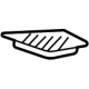 Toyota 55962-30150-C0 Defroster Grille, Black