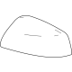 Toyota 87915-0A040-A1 Mirror Cover, White Pearl, Passenger Side