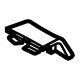 Toyota 72615-0E130-B0 Striker Cover, Gray, Rear