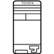 Toyota 11298-31240 Emission Label