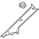 Toyota 62210-47100-B0 Windshield Pillar Trim, Gray, Front Passenger Side