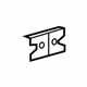 Toyota 51195-04010 Rail Reinforcement, Rear