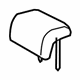 Toyota 71960-04011-B0 Headrest, Center, Gray