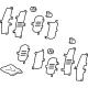 Toyota 04945-02311 Brake Pads Hardware Kit, Front