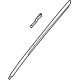 Toyota 75504-0E020 Side Molding, Outside Passenger Side
