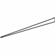 Toyota 75733-0D010 Molding Strip, Chrome, Upper Rear Passenger Side