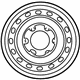 Toyota 42601-04170 Wheel, Spare