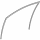 Toyota 68141-06191 Run Weatherstrip, Passenger Side