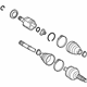 Toyota 42340-0E040 Axle Shaft Assembly, Rear