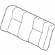 Toyota 71077-02B50-J1 Seat Back Cover, Rear