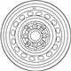 Toyota 42611-52011 Wheel, Steel, Silver
