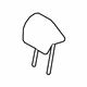 Toyota 71940-10240-B4 Headrest, Outer, Gray, Rear