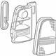 Toyota 81551-52370 Lens & Housing, Passenger Side