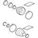 Toyota 04429-0E040 Boot Kit, Rear Drive Shaft, Passenger Side