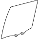 Toyota 68103-0C130 Door Glass, Passenger Side