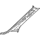 Toyota 62210-62010-C1 Windshield Pillar Trim, Passenger Side