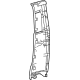 Toyota 62410-62010-A0 Upper Center Pillar Trim, White, Passenger Side