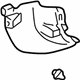 Toyota 62101-AA010-B0 Cowl Trim, Blue Gray, Passenger Side