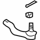 Toyota 45047-19215 Outer Tie Rod, Driver Side