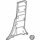 Toyota 62413-02251-C0 Lower Center Pillar Trim, Passenger Side
