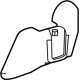 Toyota 71801-08050-C0 Inner Cover, Black, Passenger Side