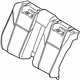 Toyota 71507-07021 Seat Back Pad, Rear
