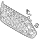 Toyota 53112-0E330 Grille Assembly, Black, Lower