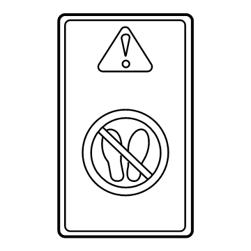 Toyota 74543-60760 Label, Rear Seat Caution 74543-60760 Toyota Label, Rear Seat Caution Illustration 1 of 1