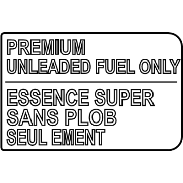 Toyota 74559-60030 Fuel Label