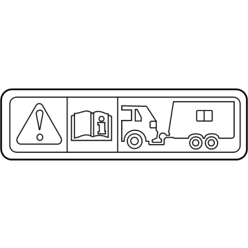 Toyota 74584-60060 Label, Towing Caution 74584-60060 Toyota Label, Towing Caution Illustration 1 of 1