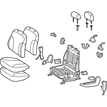 71200-5CJ00-B2 Toyota Seat Assembly, Front Driver Side Illustration 1 of 1