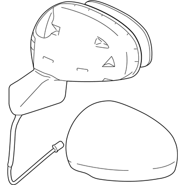 87940-0T010-A0 Toyota Mirror Assembly, White Pearl, Driver Side Illustration 1 of 1